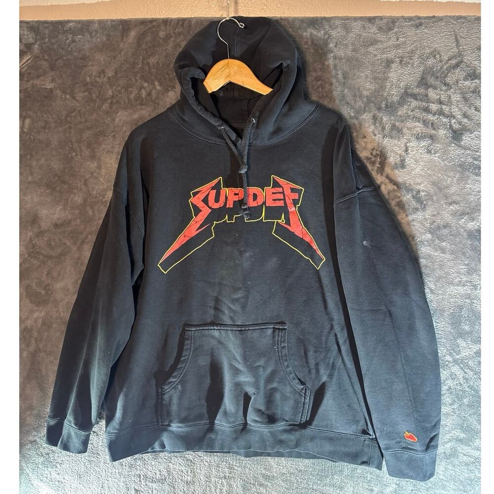 Superior Defense Supdef Suptallica Hoodie 2XL Black IND4000 Heavyweight Rare